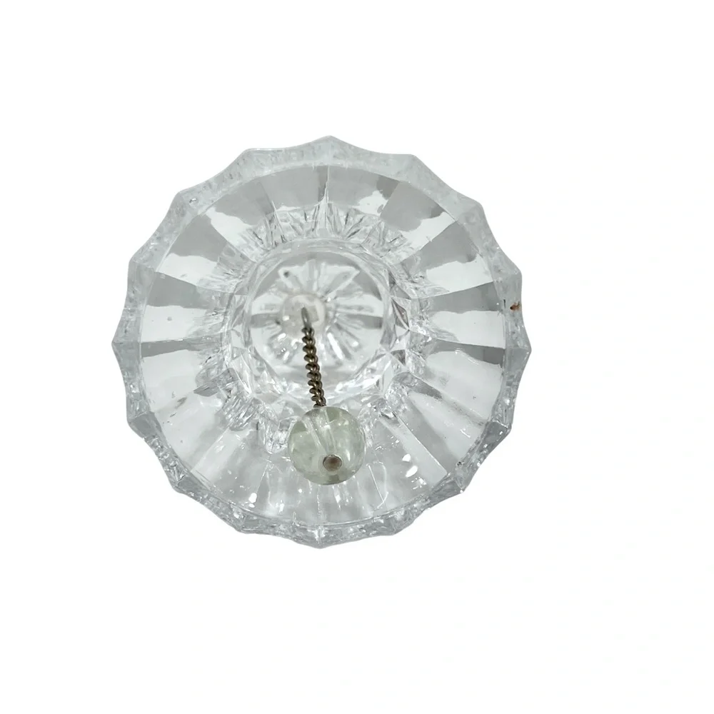 VINTAGE CUT CRYSTAL BELL WITH BUTTERFLY TOP
